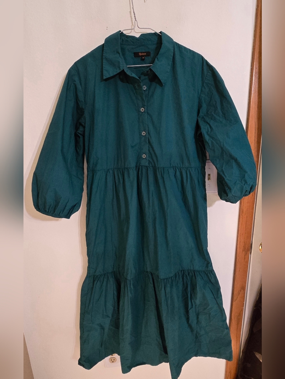 Quince Teal Green Maxi Dress